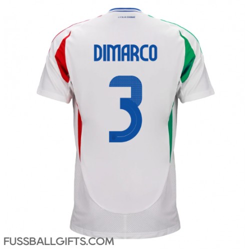 Italien Federico Dimarco #3 Fußballbekleidung Auswärtstrikot EM 2024 Kurzarm